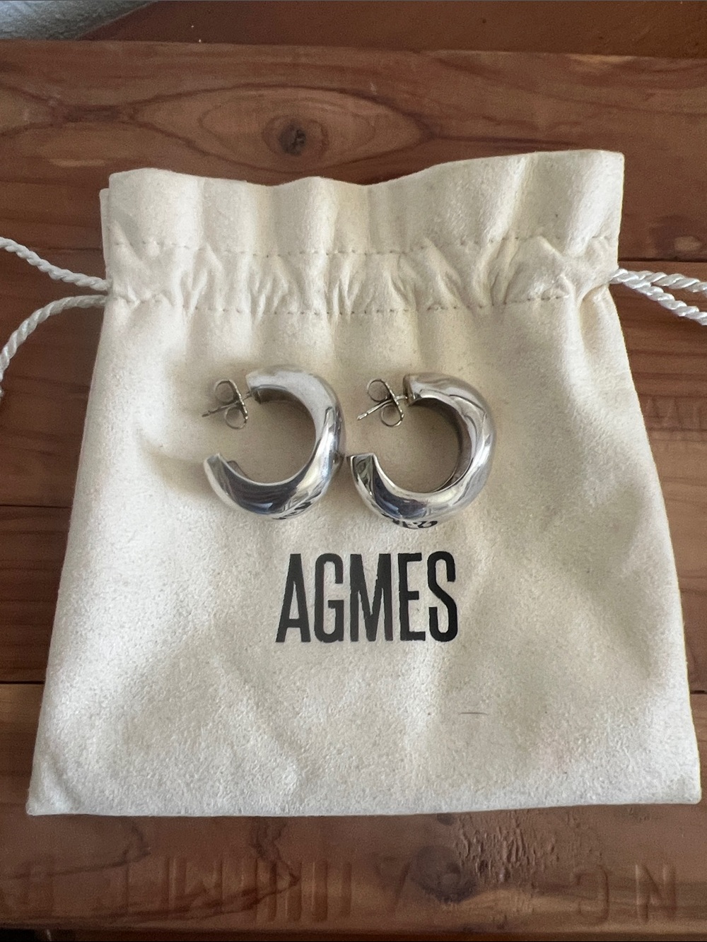 Agmes Sterling Silver Large Celia Hoop Earrings SOLD OUT